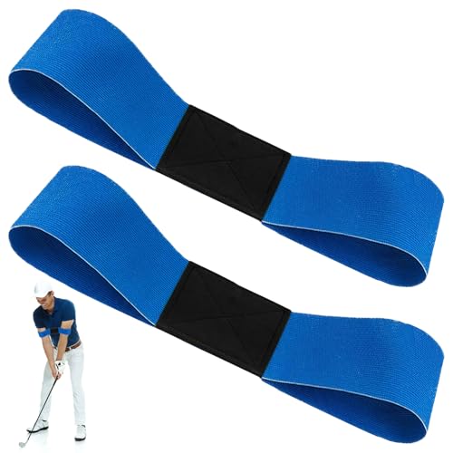 Pluvyze 2 Stück Golf Swing Band,Golf Schwungtrainer Für Die Arme,Golfschwung Trainer Hilfe,Golf Armbewegung Korrekter Gürtel