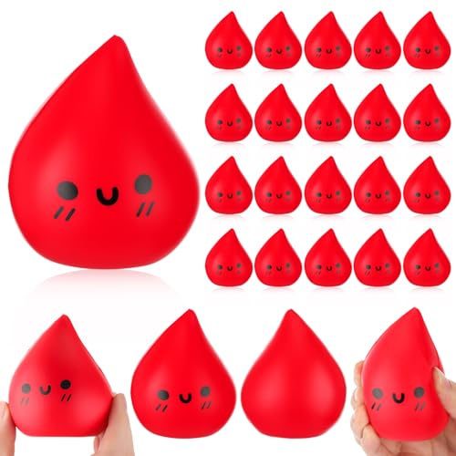Gemscream 10 Pcs Blood Drop Form Balls, Phlebotomist Gifts Bulk