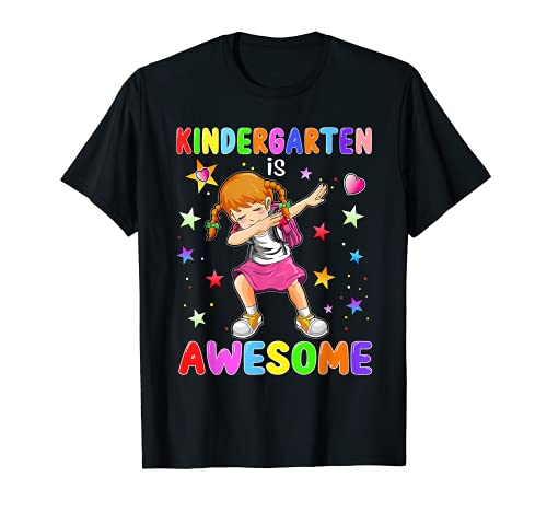 Back To School First Day Of Kindergarten Is Awesome Girls T-Shirt