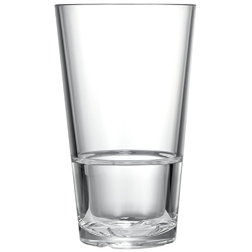 Drinique CAL-PT-CLR-4 Caliber Pint Unbreakable Tritan Beer Glasses, 16 oz. (Set of 4), Clear