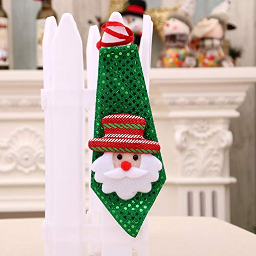 KESYOO 3 Pcs Gravatas de Natal Gravatas de Lantejoulas Infantis Papai Noel Boneco de Neve Gravatas d