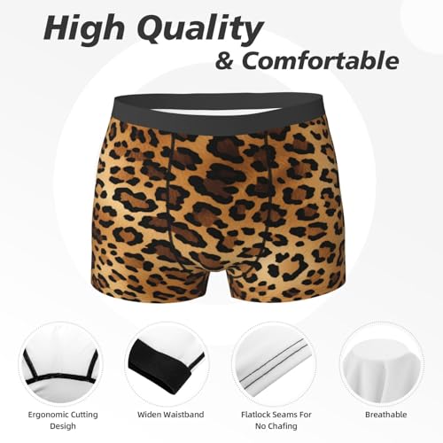 Men's Boxer Briefs Leopaard Prints Skin Pattern Underwear For Men Soft Elastic Boxer Shorts For Boys Adult3