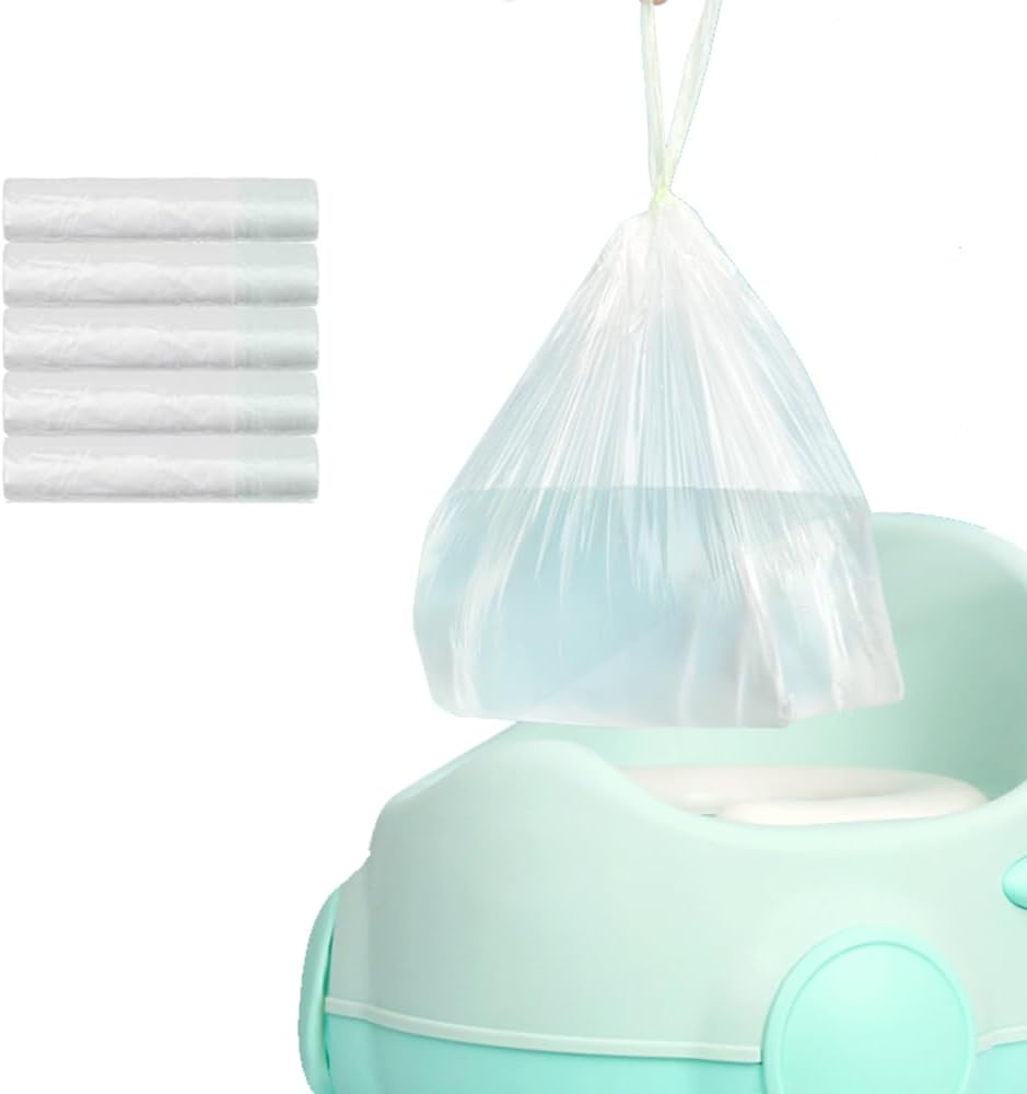 Amazon.com : 100 Pack Potty Chair Liners with Drawstring,Training Toilet Seat Potty Bags ...