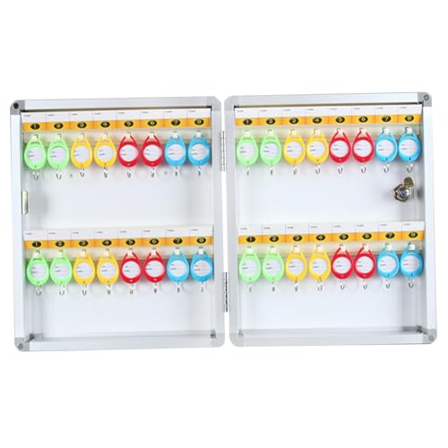 KiBcsLic Key Storage System, Wall Key Holder, Key Management Organizer, 32 Position
