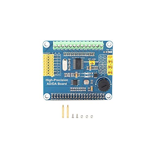 AD/DA Board for Raspberry,High-Precision Expansion Board Audio Module with 8-Channel 24-bit ADC and 2-Channel 16-bit DAC for Raspberry Pi A+/B+/2B/3B/3B+