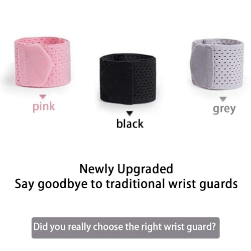 Vantico 3 PCS Upgraded Wrist Support Brace, Breathable Compression Wrap in Black, Pink, Grey, Light and Thin Design, Adjustable Pressure for Injury Protection
