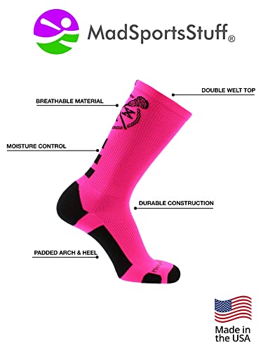 MadSportsStuff LAX Lacrosse Crew Socks with Lacrosse Sticks for Boys Girls Men Women Youth Adult3