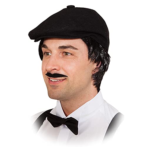 Schiebermütze 20er Jahre, schwarz