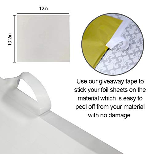 Rolos de folha de transferência para kit de transferência de alumínio Cricut, 30,5 cm x 5 m rolos de