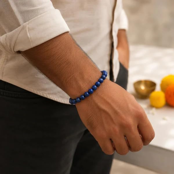 Image of Beaded Bracelet for Men & Women | Stretchable Handmade Prayer Meditation Yoga Wrist Bracelet | Stylish Everyday Wear | Free Size