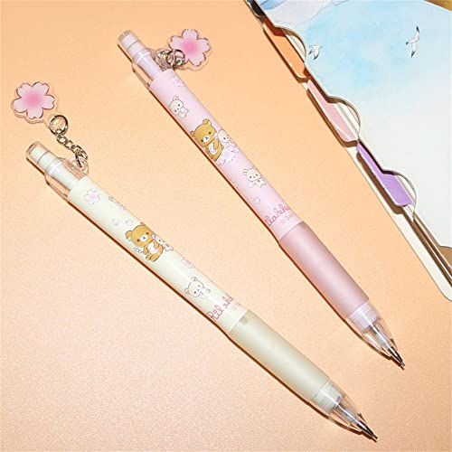 Mechanical Pencil Kawaii Sakura Movable Pencil 0.5/0.7Mm Students Kids Gifts Cartoon Press Pen(1Pc Random 0.7Mm) #TOP4
