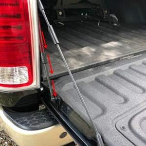 HelloAuto Truck Tailgate Assist Compatible with Dodge Ram 1500 2500 3500 2009-2018, Dodge Ram 1500 Classic 2019, Red
