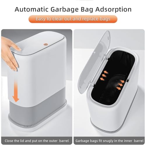 Cubo de basura de baño delgado para optimizar aseos pequeños 4