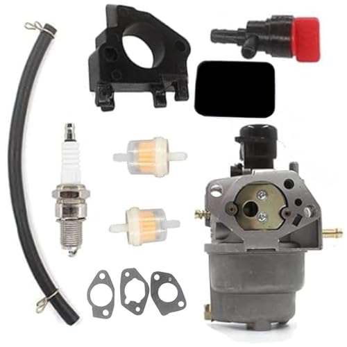 Kurihina Compatible with FG5700 Carburetor With Fuel Filter Line Spark Plug For McCulloch FG5700 FG6000 5700 6000 Watts Gas Generator 338CC QJ182 QJ188 11HP 13HP Portable Generator