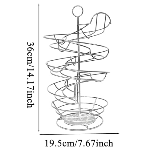 Organizador de huevos en espiral de alambre metálico para encimera de cocina moderna 6