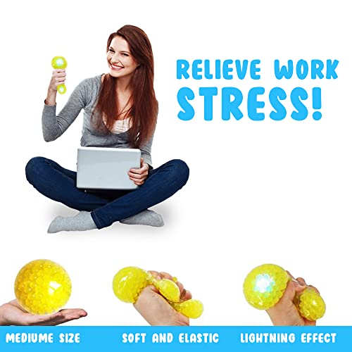 Stress Balls for Adults & Kids, Lavishly 3 Pack LED Light Balls Anxiety Relief Sensory Balls for Autism Hand Therapy - Image 3