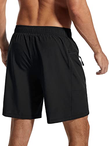 SILKWORLD 7 Inch Mens Swim Trunks with Compression Liner Quick-Dry Bathing Suit with Zipper Pockets3