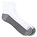 Fruit of the Loom Big Boys' 10 Pack Half Cushion Ankle Socks, White/Grey, Shoe Size: 3–9 (Large)