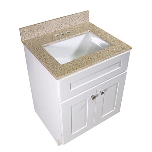 Design House 563155 Single Bowl Granite Vanity Top 25", Golden Sand #TOP5
