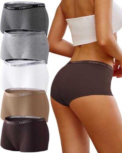 Image of Cotton Boyshort Underwear for Women Boxer Briefs Ladies BoyShorts Panties