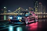 ⭐170g/m² Generisch Bmw E36 New York Poster - Auto Sportwagen Kunstdruck Wandbild für Wohnzimmer, Kinderzimmer und Arbeitszimmer (59,4 x 84,1 cm (DIN A1))