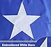 Premium Bonnie Blue Flag 3x5 Ft Large, Embroidered White Stars Republic of Texas West Florida Lone Star somalia Somali Flags House Deco Banner