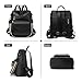 GAEKEAO Backpack Purse for Women Fashion Leather Designer Travel Backpack Purses Convertible Shoulder Bag with Wristlet (Shiny Black)