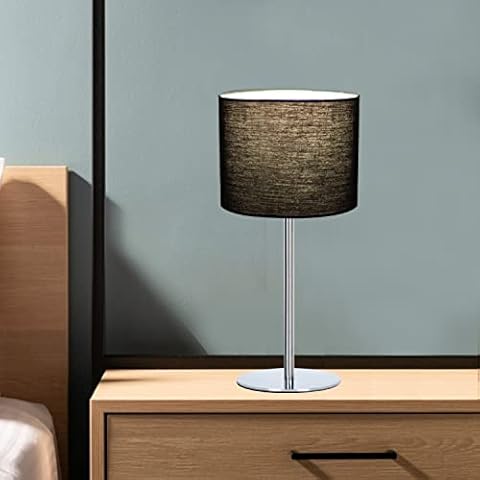 Lámpara de Mesa Clásica Aigostar con Tulipa Negra Cover