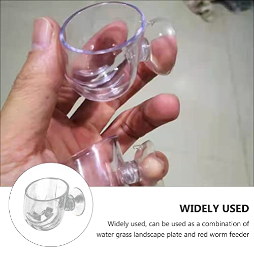 Yardwe 2 Pcs Alimentador de Peixe Acrílico Aquário de Camarão Alimentador de Peixes Tacos de Aliment