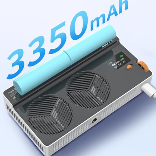 Luz de video profesional de 40 W Rgbs con batería recargable de 5645 lux, salida silenciosa, operaciones, temperatura ajustable para iluminación de estudio, ventilador de refrigeración silenciosa, luz - imagen 5