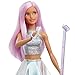 Barbie Pop Star Doll Dressed in Iridescent Skirt with Microphone and Pink Hair, Gift for 3 to 7 Year Olds
