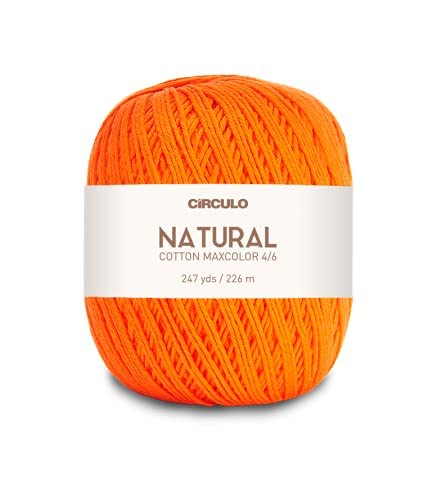 Natural Cotton Maxcolor 4/6 by Círculo – 247 yds, 7 oz – Light Worsted – 100% Brazilian Virgin Cotton (Pack of 1 Ball) (4456)