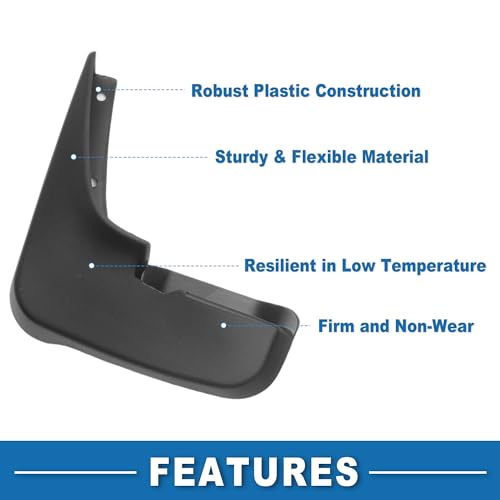 Image of Mud Flap Splash Guard with Mount Accessories Front & Rear Side Mud Guard for Toyota Sienna 2004-2006 (Set of 4)