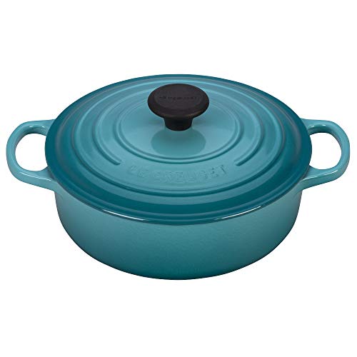 Le Creuset Horno holandés redondo de hierro fundido esmaltado de 3,5 qt., Caribe
