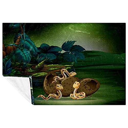 Couverture douce trois serpents chaude et compacte 150 x 100 cm
