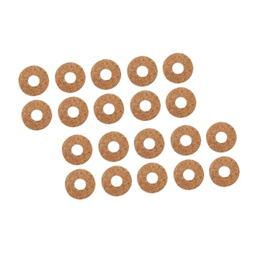 Toddmomy 20Pcs Non Slip Wooden Guitar Pick Grips Practical Guitar Pick Accessory Comfortable Hold for Improved Technique Durable Light Brown Pad