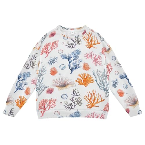 JUNZAN Aesthetic Cyanea Capillata White Kids Girls Sweatshirt Hoodie Long Sleeve Fall Tops Shirts Party 4T