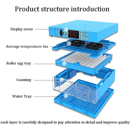 CHICTI Brutmaschine Vollautomatisch Inkubator Hühner 320 Eir Automatisches Eierdrehen Eingebauter Eierkerzen for Hühner… – Bild 4