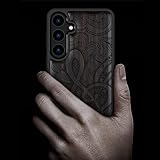 Carveit Wood Case for Galaxy S24 Case 2024 [Natural Wood & Black Soft TPU] Shockproof Protective Cover Unique Wooden Case Compatible with Samsung S24 Case (Zen Doodle Treble Clef-Blackwood) - Image 2