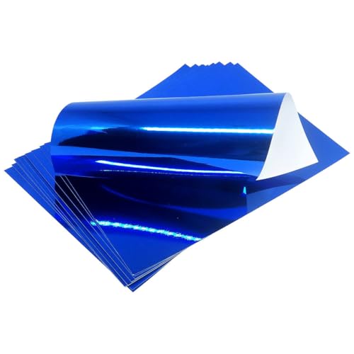 Papel Laminado Azul, Masterprint, A4, 250 Gramas, Pacote com 10 Folhas