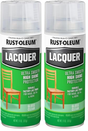 Image of Rust-Oleum 1906830 Lacquer Spray, 11-Ounce, Gloss Clear (Pack of 2)