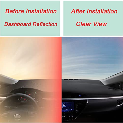 Keegtbox Dash Mat Cover Custom Interior Center Console Compatible With Toyota Corolla Sedan L Le S Le Eco Se Xle Xse 2014 2015 2016 2017 2018 Dashboard Accessories (Red Rim) #TOP4