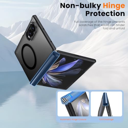 Image of WRJ for Samsung Galaxy Z Fold 8 Case Built-in Screen Protector,Black
