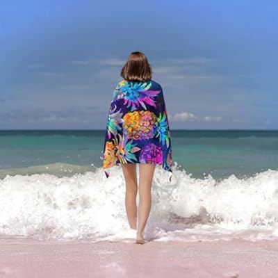 Colorful Pineapples Beach Towel Microfiber Sand Free Pop Summer Towels for Adult Kids Quick Dry Ultra Absorbent Super Soft Pool Travel Swim Bath Shower Towel Gifts 52” x 32” 41LBa+S9lLL. SS400