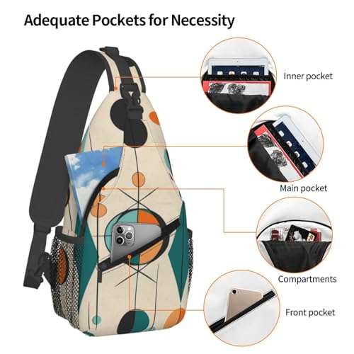 Mochila tipo Sling Negra para Senderismo y Uso Diario miniatura 3