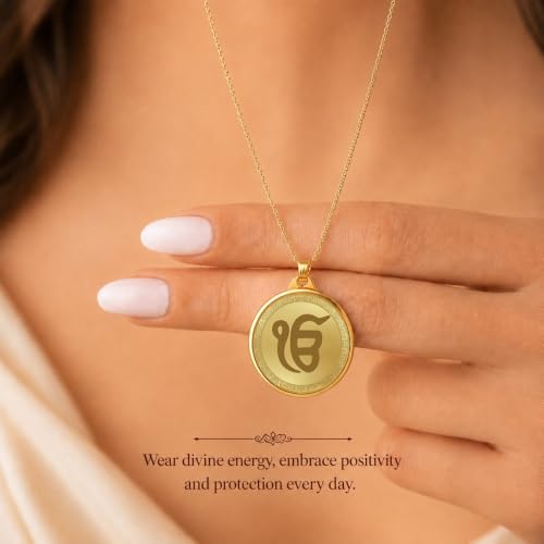 Image of DIVINITI 24K Gold Plated Double-Sided Religious Pendant with Premium Gift Box, Spiritual Locket for Men & Women, Devotional Jewellery for Gifting & Everyday Wear