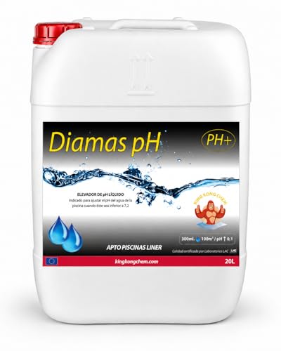 Incrementador de pH para Piscinas DIAMAS PH 20 litros - Aumenta el pH del Agua – Formato Líquido (Garrafa 20 litros)