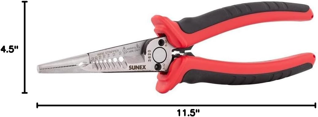 SUNEX TOOLS 3620 Needle Nose Electrician Pliers
