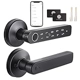 【Serrure de porte sans clé pratique】Il existe 5 façons de déverrouiller cette serrure à code : empreinte digitale, mot de passe, clés mécaniques, application mobile et carte IC. Votre empreinte digitale peut être reconnue en 0,3 seconde et cette serrure à clavier avec poignée peut être déverrouillée en 1 seconde. De plus, vous pouvez ajouter 50 empreintes digitales dans la serrure biométrique, ce qui évite le désagrément d’oublier vos clés lorsque vous sortez.