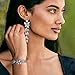 mecresh Bride Jewelry Set Crystal Floral Leaf Crawler Chandelier Dangle Earring Bracelet Wedding Prom 2022 Fashion Jewelry Silver